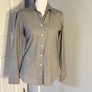 J. Crew Black and White Striped Shirt